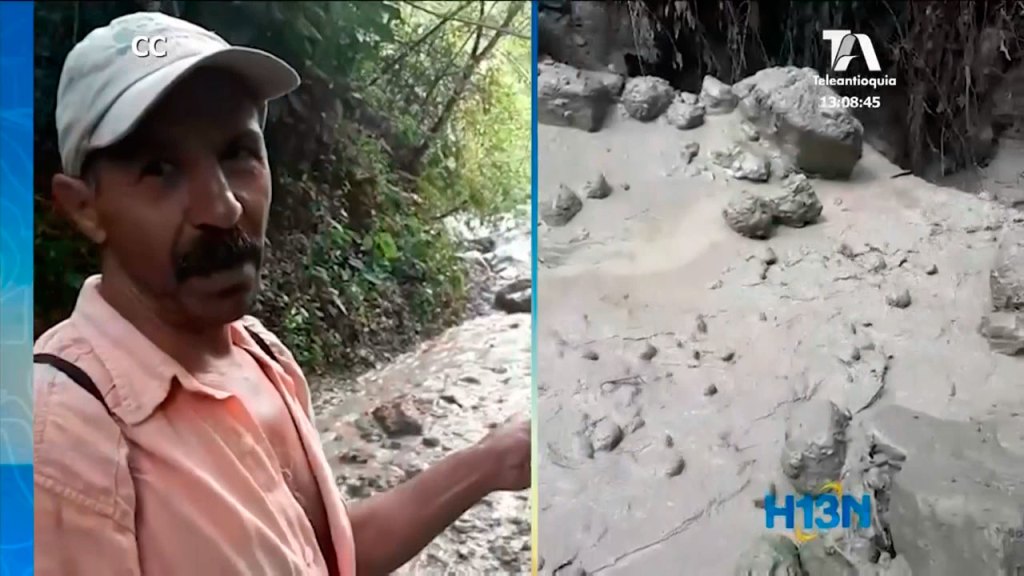 Evacuadas 30 familias de Heliconia ante riesgo de avalancha