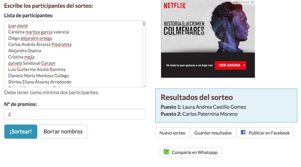 ganadores