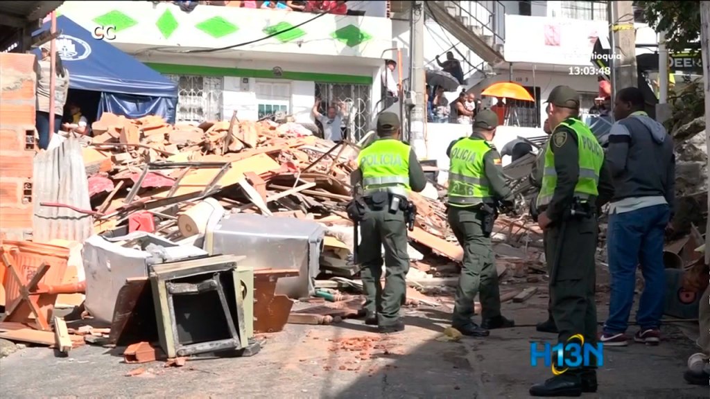 Una casa de tres pisos colapsó en el barrio Santander Derrumbe edificio