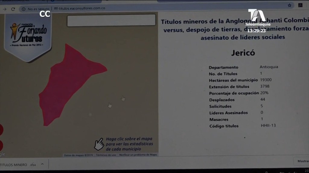 Víctimas del conflicto reclaman títulos de tierras que están en manos de empresas mineras forjando futuros