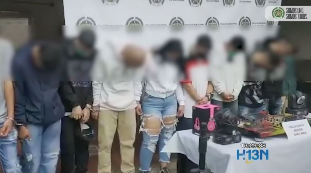 Policía capturó a grupo de personas en fiesta clandestina en Medellín polimetro