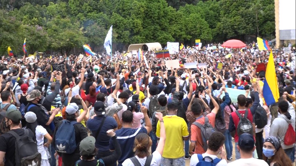 Hasta las 4 de la tarde se tiene programada la marcha del comité de Paro Nacional marcha 1