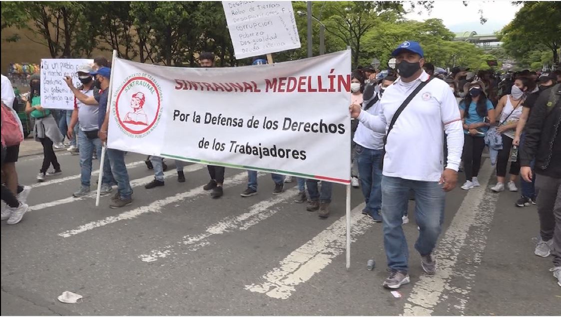 Nueva jornada de movilizaciones se concentró en el sur del Valle de Aburrá paro