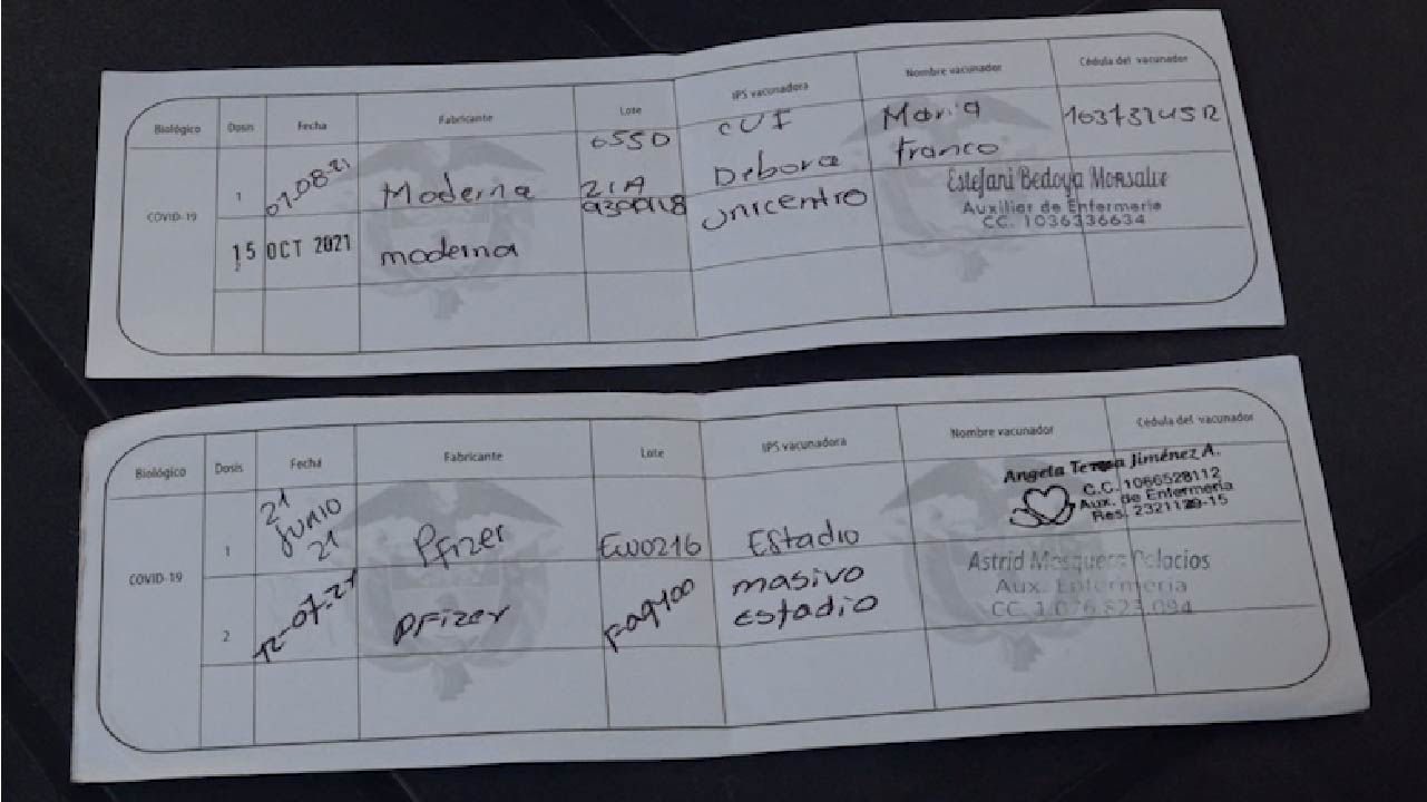 Carné de vacunación