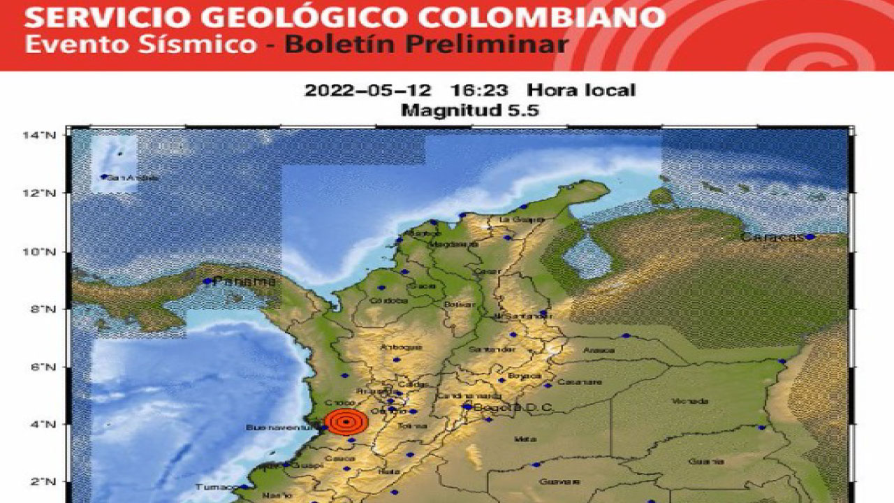 Se reporta temblor en Medellín de 5.5 de magnitud temblor