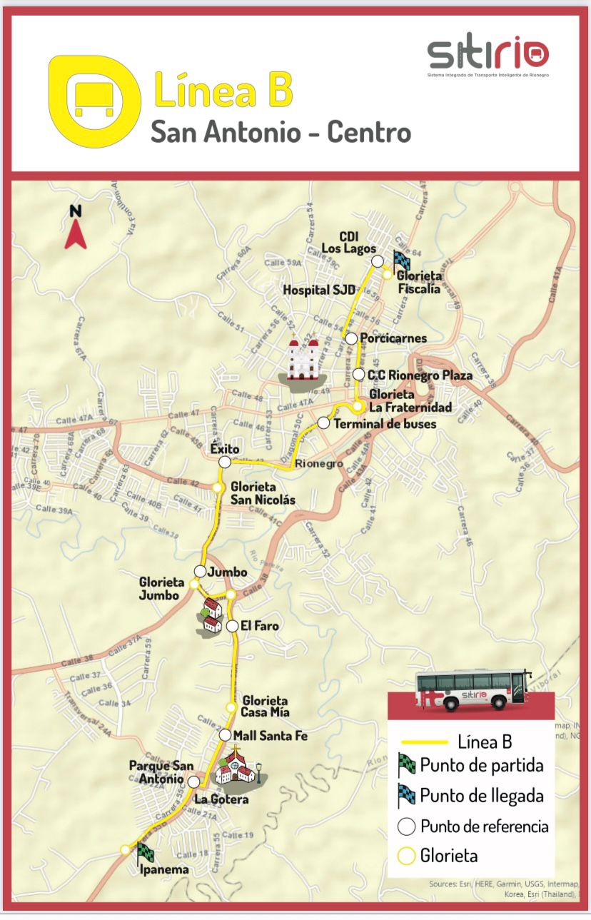 Línea B- sentido San Antonio Pereira -Centro