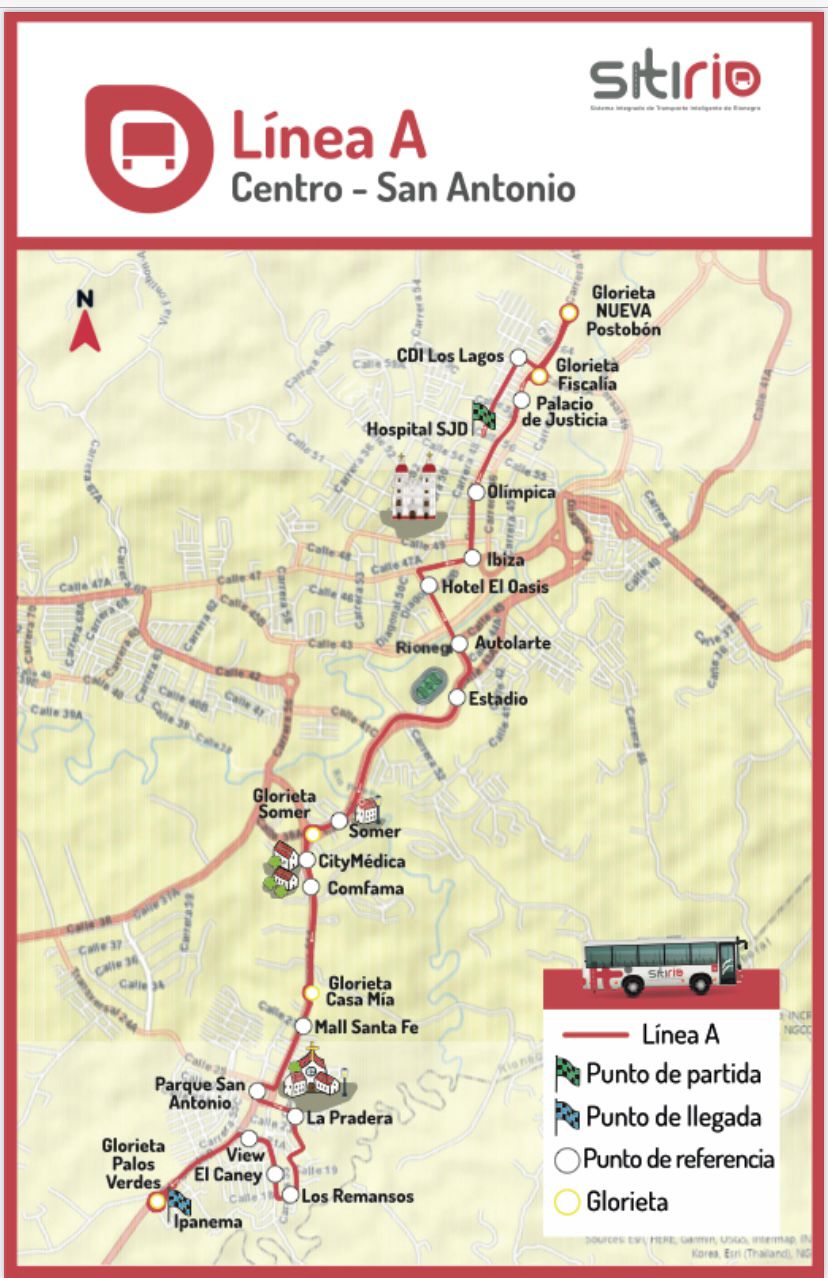 Línea A-Sentido Centro–San Antonio