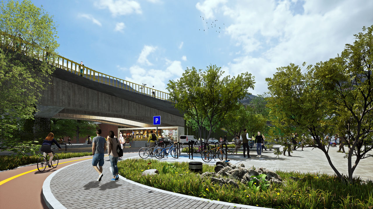 Con dos nuevos intercambios buscan mejorar la movilidad de autopista sur en Itagüí 1 RENDER WEB