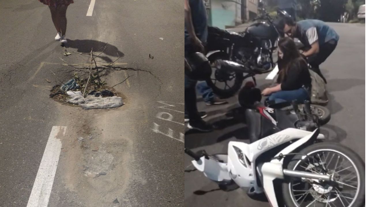 Denuncian que este hueco genera accidentes en Prado Centro accidentes