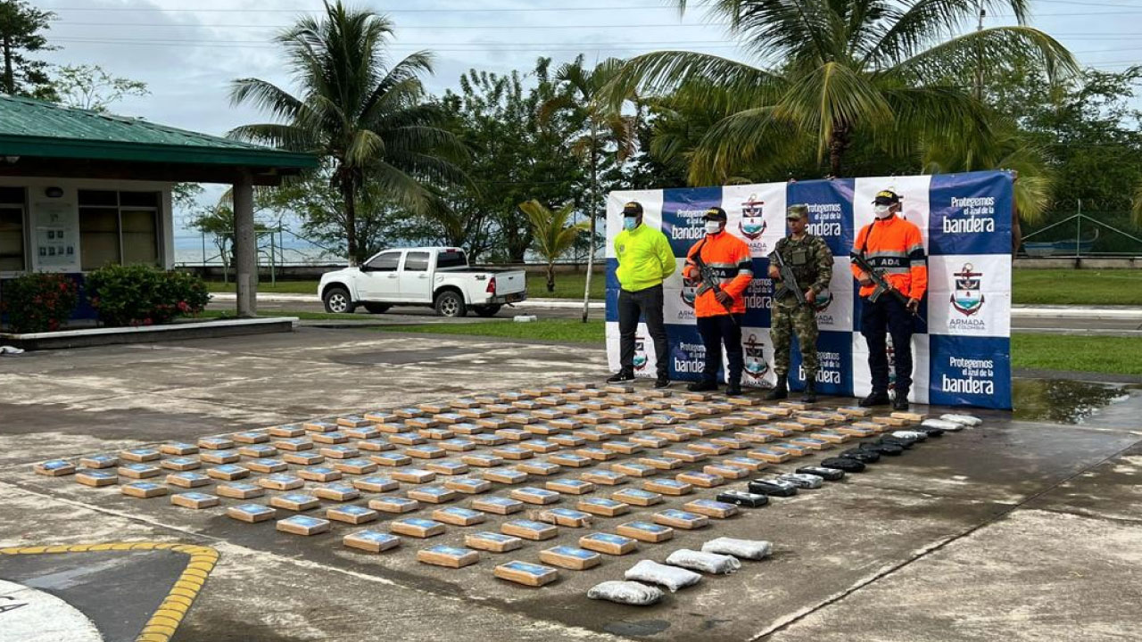 Incautan 160 kilos de cocaína en aguas del Urabá cocaína