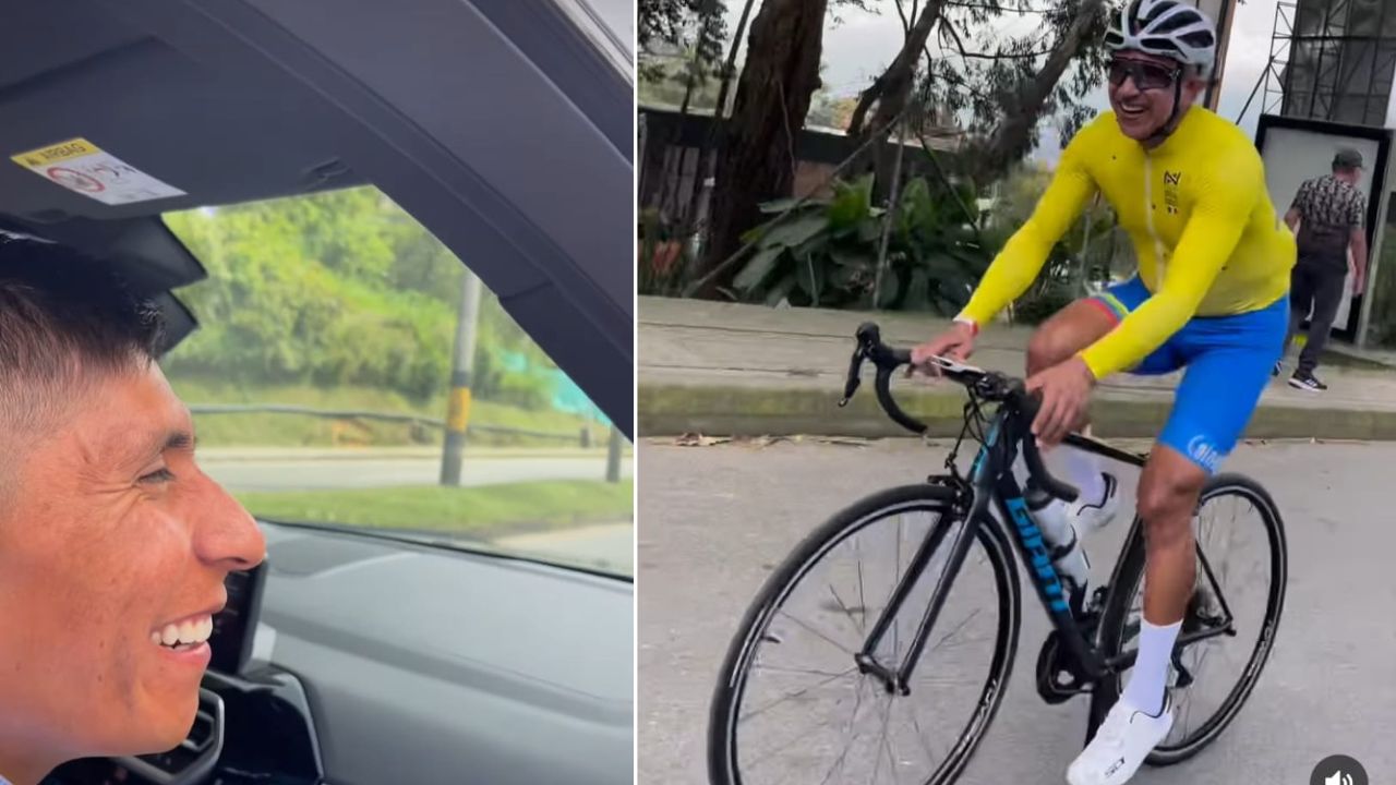 Nairo Quintana animó a ciclista en la vía Palmas nairo