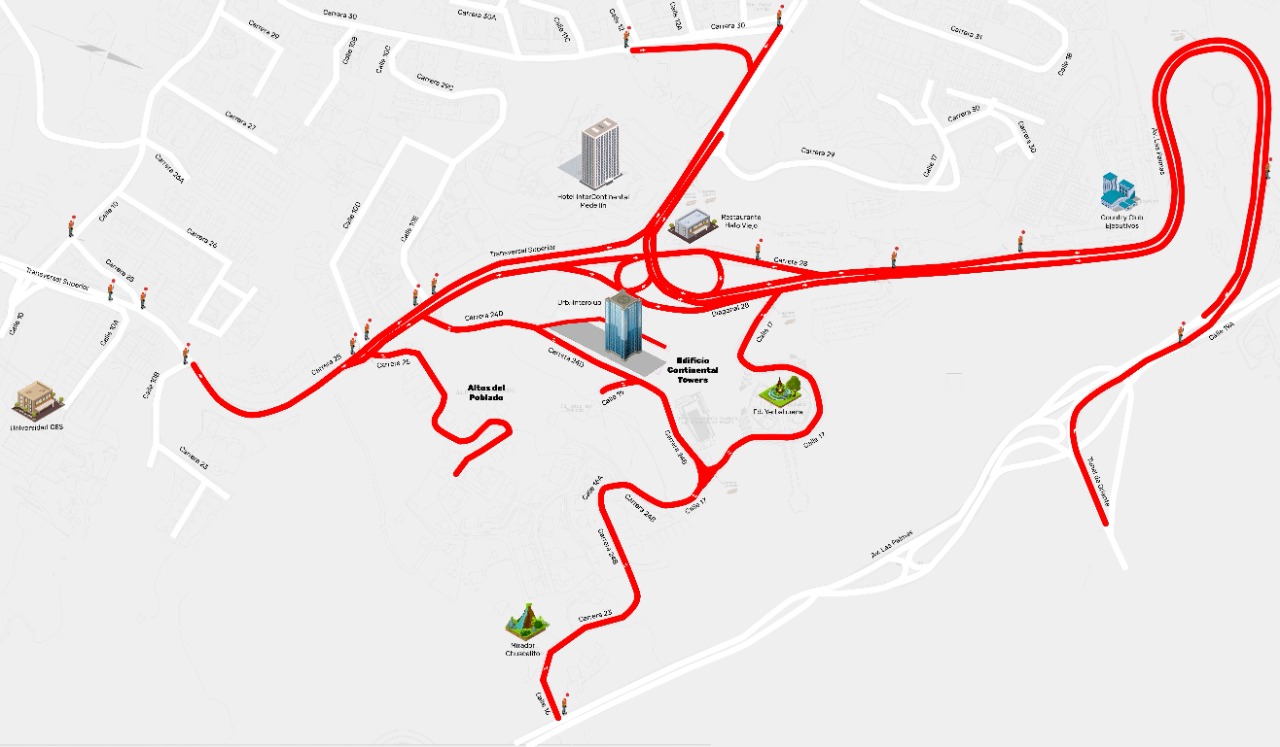 continental vias cerradas