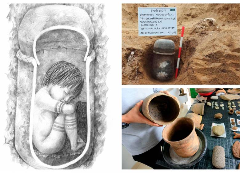 Encontraron una urna con un bebé adentro de más de 1.600 años 2 Hallazgo arqueológico en Bolombolo, Venecia (Antioquia): bebé indígena