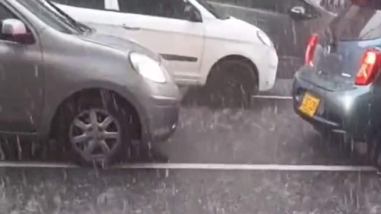 lluvia y granizo