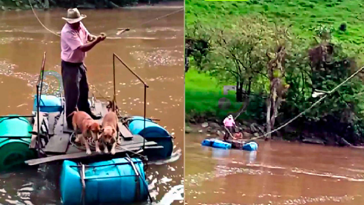 Habitantes de Aures Abajo en Sonsón, arriesgan su vida por falta de puente