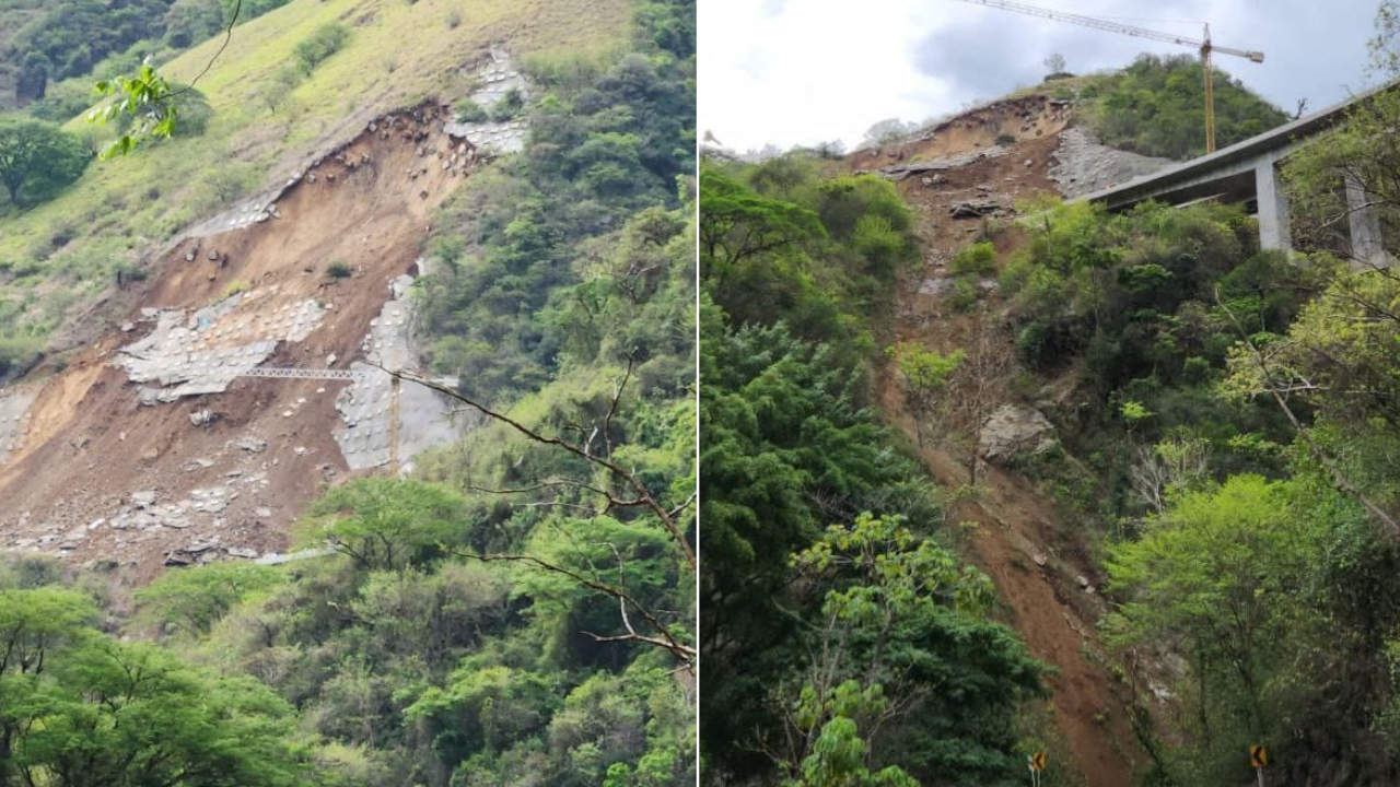 Derrumbe de grandes proporciones en el sector de La Sinifaná Sinifana derrumbe