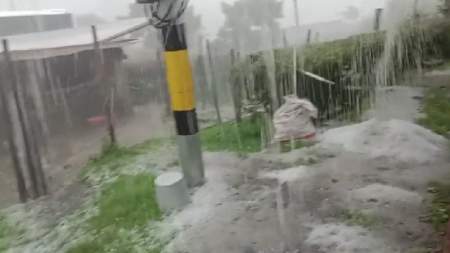 Fuerte granizada se presentó en la vereda Pantanillo de Envigado 