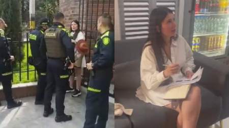 mujer no pagó el almuerzo