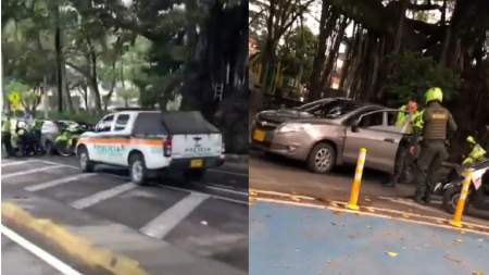 Persecución policial en Guayabal