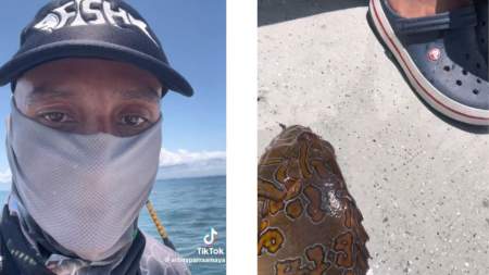 ¿Será un agüero? Un hombre se sacó un pescado con números ¿Será un agüero? Un hombre se sacó un pescado con números