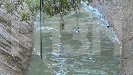 Una quebrada de Guayabal estuvo teñida de azul quebrada