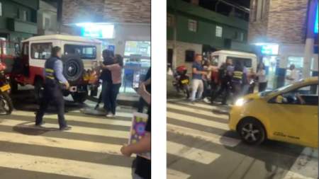 Intolerancia, dos agentes de tránsito y un conductor se fueron a los golpes