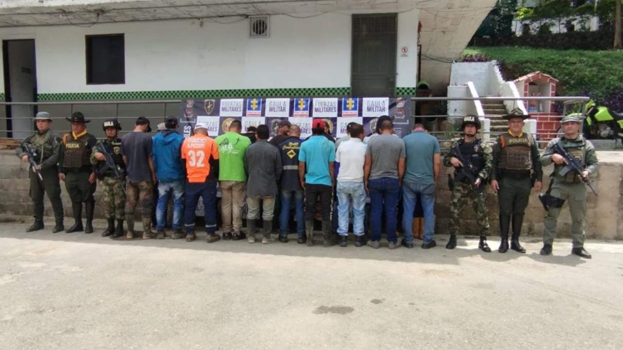 Capturadas 18 personas por presunta explotación ilícita de yacimientos mineros en Bello