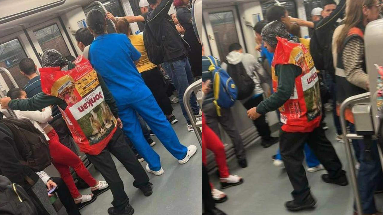 Hombre llama la atención por su curiosa vestimenta Hombre llama la atención por su curiosa vestimenta