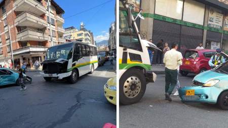 ¡Atención! Se registra un aparatoso choque entre un alimentador del Metro y un carro particular ¡Atención! Se registra un aparatoso choque entre un alimentador del Metro y un particular