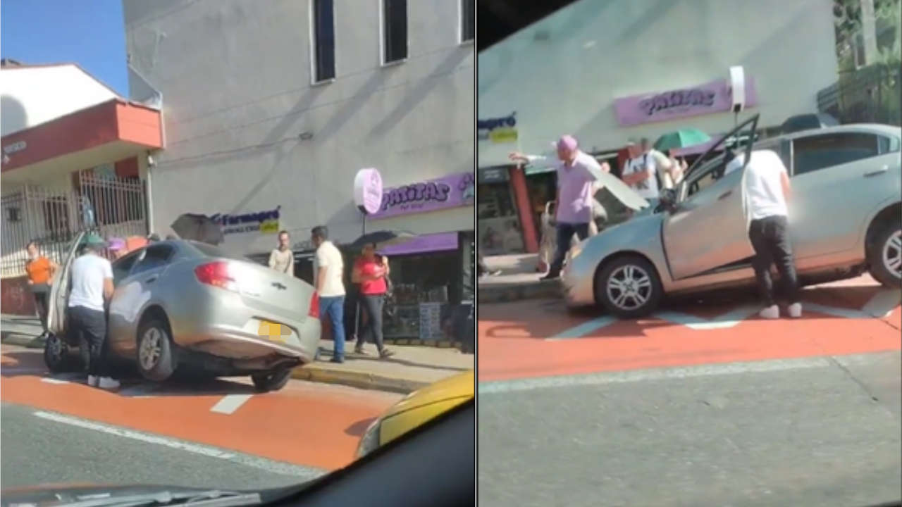 Se lo tragó un hueco, socavación amenaza tráfico en la calle 10 en El Poblado Poblado