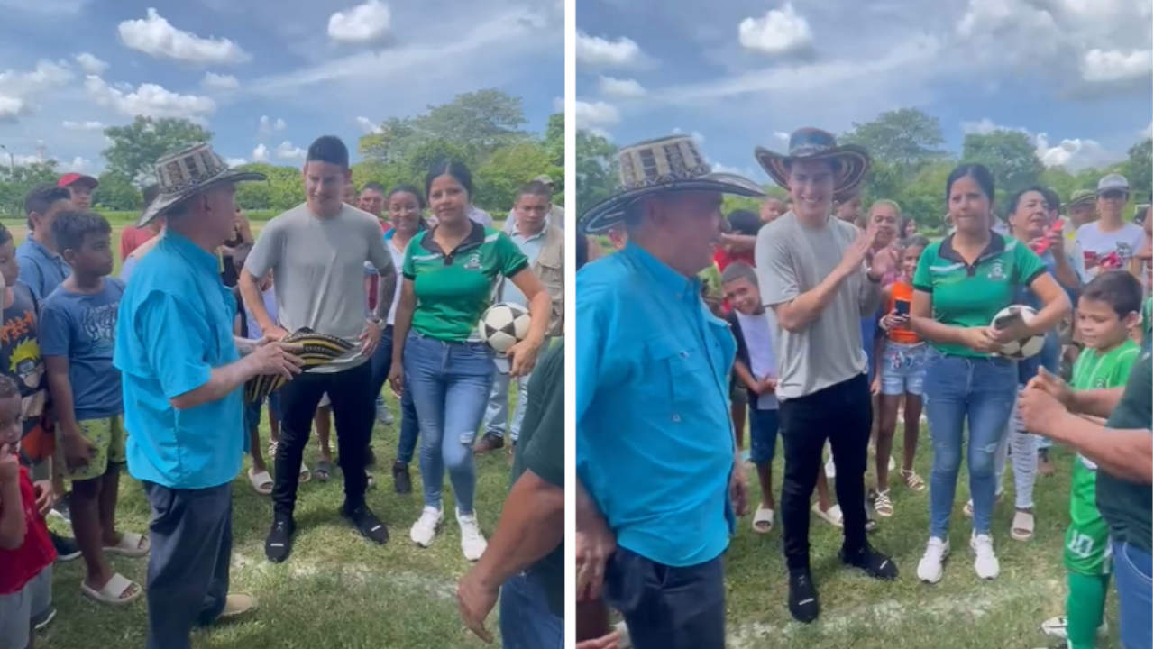 “Vea la sorpresa que les traigo”: James Rodríguez visitó una cancha en la finca de Álvaro Uribe “Vea la sorpresa que les traigo”: James Rodríguez visitó una cancha en la finca de Álvaro Uribe
