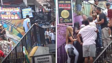 Intolerancia: se fueron a los golpes en las escaleras eléctricas de la Comuna 13