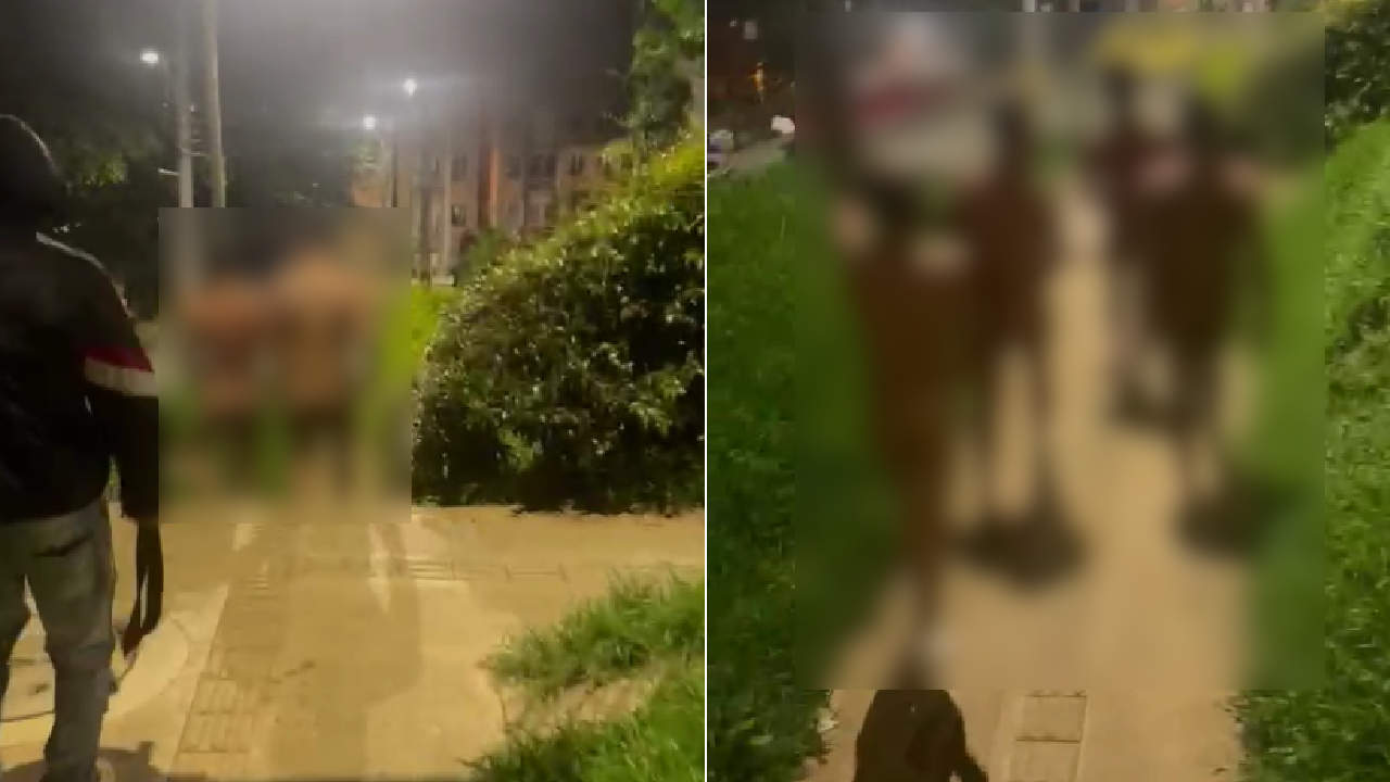 Comunidad de Robledo hizo caminar sin ropa a presuntos delincuentes