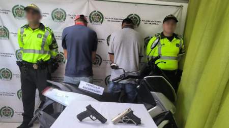 Capturan jóvenes por porte de armas, en la vía Medellín- El Santuario