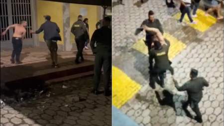 Se desató una fuerte riña entre policías y civiles del corregimiento Alfonso López, Ciudad Bolívar