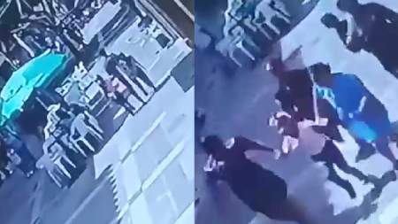 Quedó registrado el momento en que dos niñas habrían sido raptadas en Andes