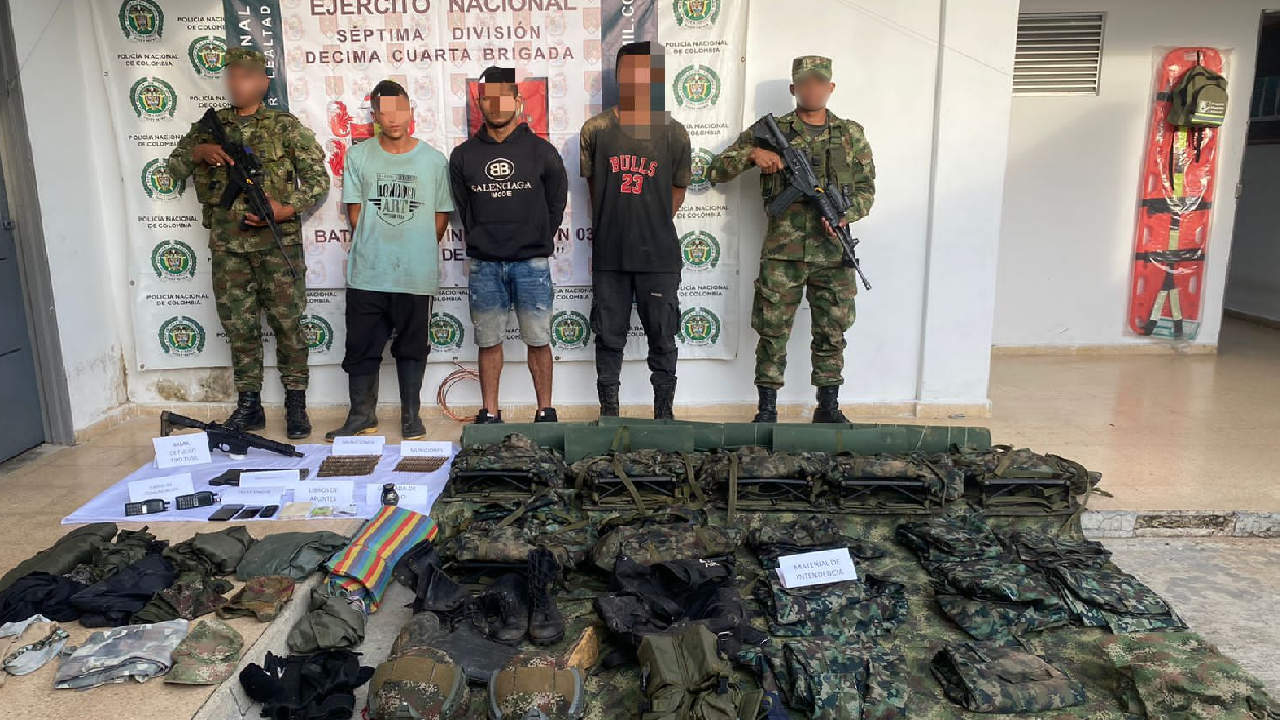 Se logró la captura de tres presuntos integrantes de disidencias