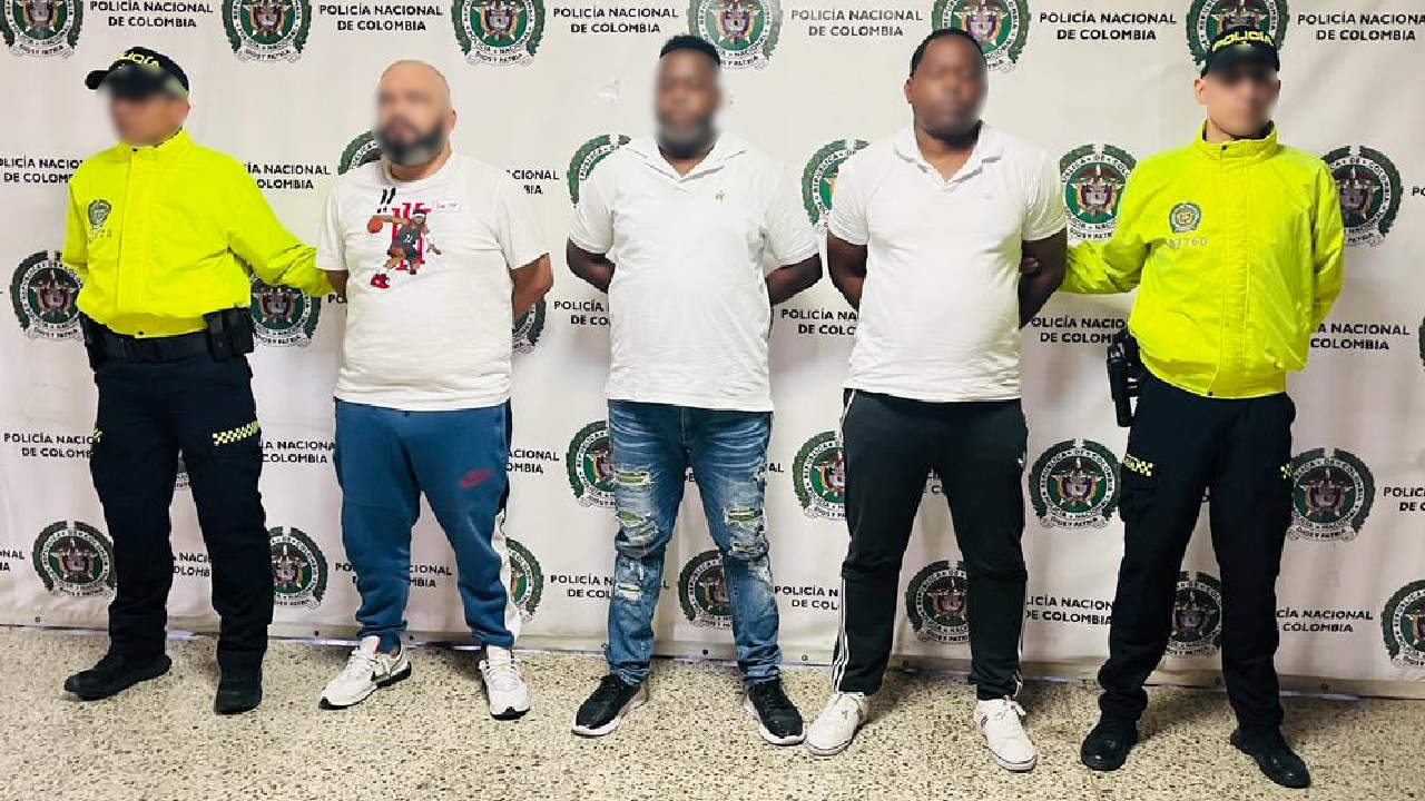Capturan con fines de extradición a cuatro ciudadanos colombianos