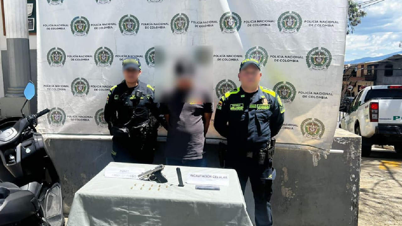 Captura hombre que portaba arma de fuego ilegal en el barrio Santa Cruz