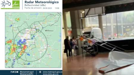 Aguacero en Medellín: Hay afectaciones en la Terminal del Sur lluvia-terminal-del-sur