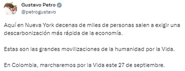 presidente Gustavo Petro marchar el miércoles 27 de septiembre en favor del Gobierno-crédito-petrogustavo