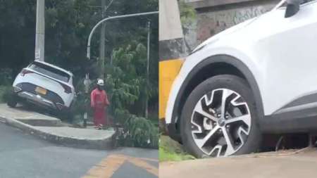 Un conductor perdió la vida al chocar su vehículo con un poste en Medellín accidente-medellin-colegio-mayor