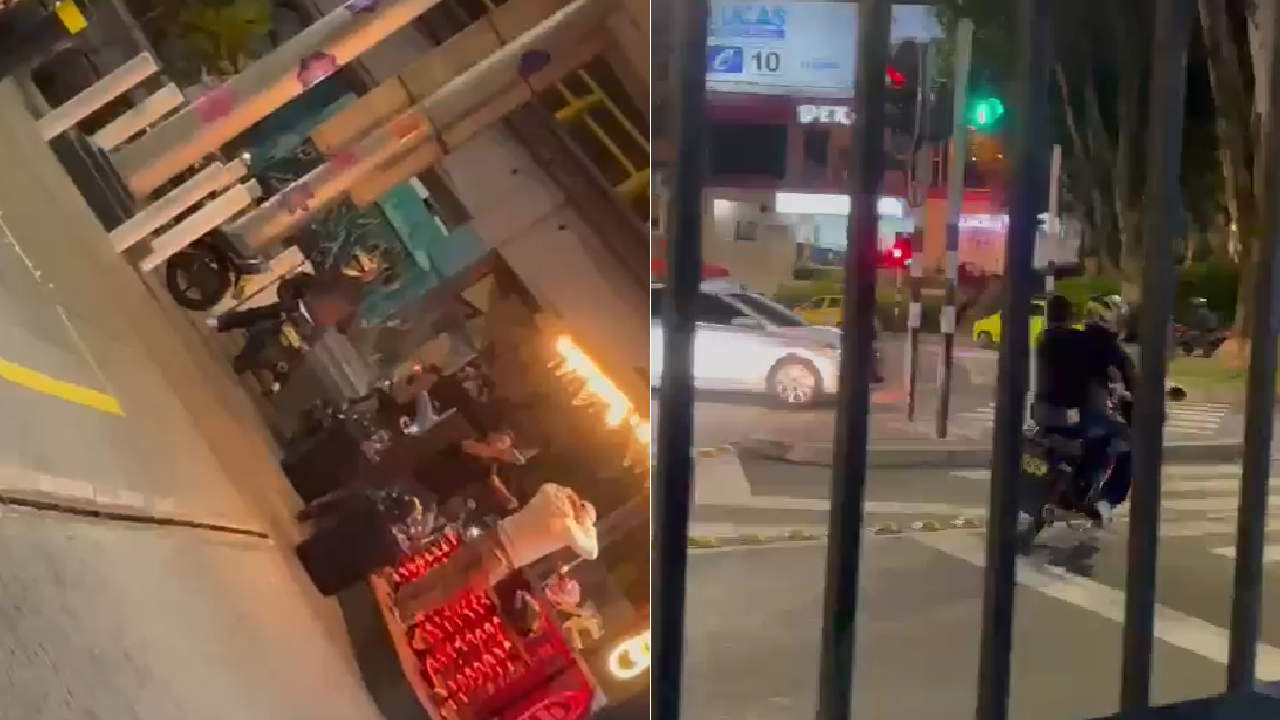 En la bomba de gasolina de San Diego, motociclistas hurtan a un joven En la bomba de gasolina de San Diego, motociclistas hurtan a un joven