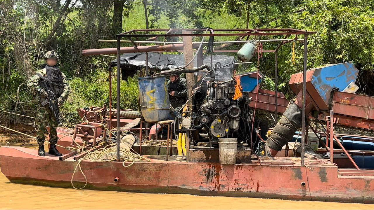 Desmantelan tres unidades mineras en el río Cauca