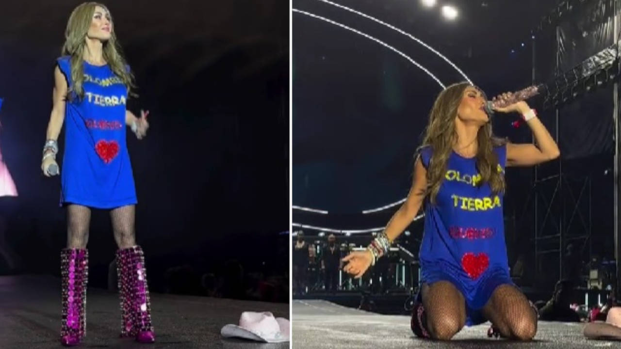 Anahí le dice a Colombia «Te amo» en el inicio de la gira de RBD en Medellín rbd-medellin-anahi