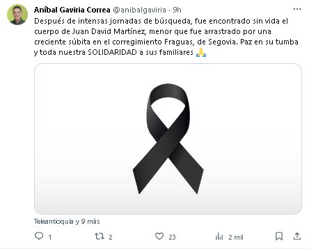 ¡Lamentable! Encuentran sin vida a un menor de 15 años, arrastrado por creciente súbita en Segovia 1 Gobernador