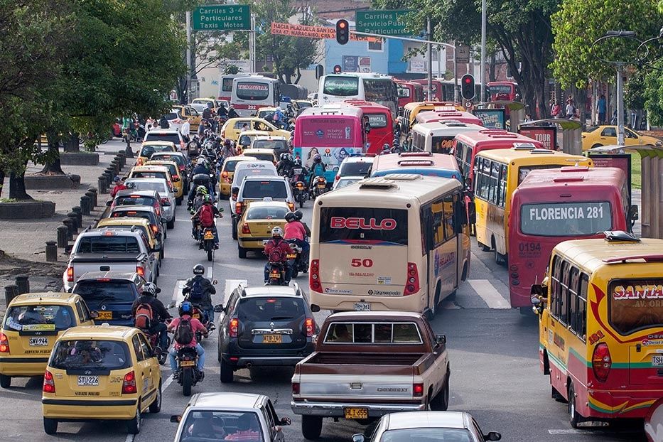 Acopio de buses en Medellín