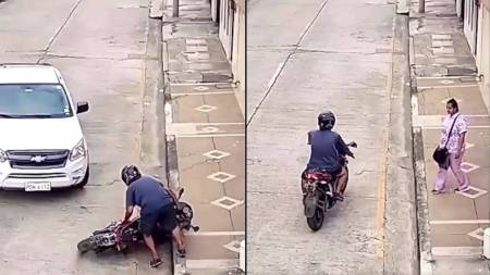 ¡Impresionante! Camioneta en Ecuador atropella tres veces a un sujeto tras intentar robarle a una señora