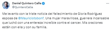 Dolorosa partida: fallece Gloria Elena Rodríguez, esposa de Mauricio Tobón, excandidato a la Gobernación de Antioquia 5 trino-quintero-mauricio-tobon-esposa-gloria