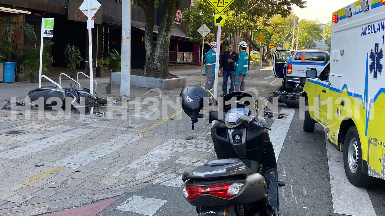 Motociclista no habría respetado la señal de pare en La 70 y colisionó con otro accidente-la-70-motociclista-medellin